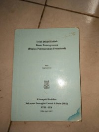 Draft diktat kuliah dasar pemrograman (bagian pemograman prosedural)